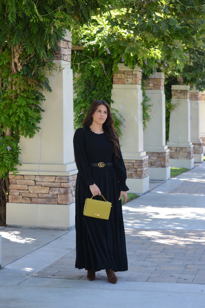 Amsterdam Black Emdroidered Maxi Dress