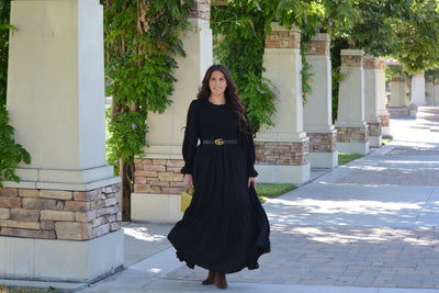 Amsterdam Black Emdroidered Maxi Dress