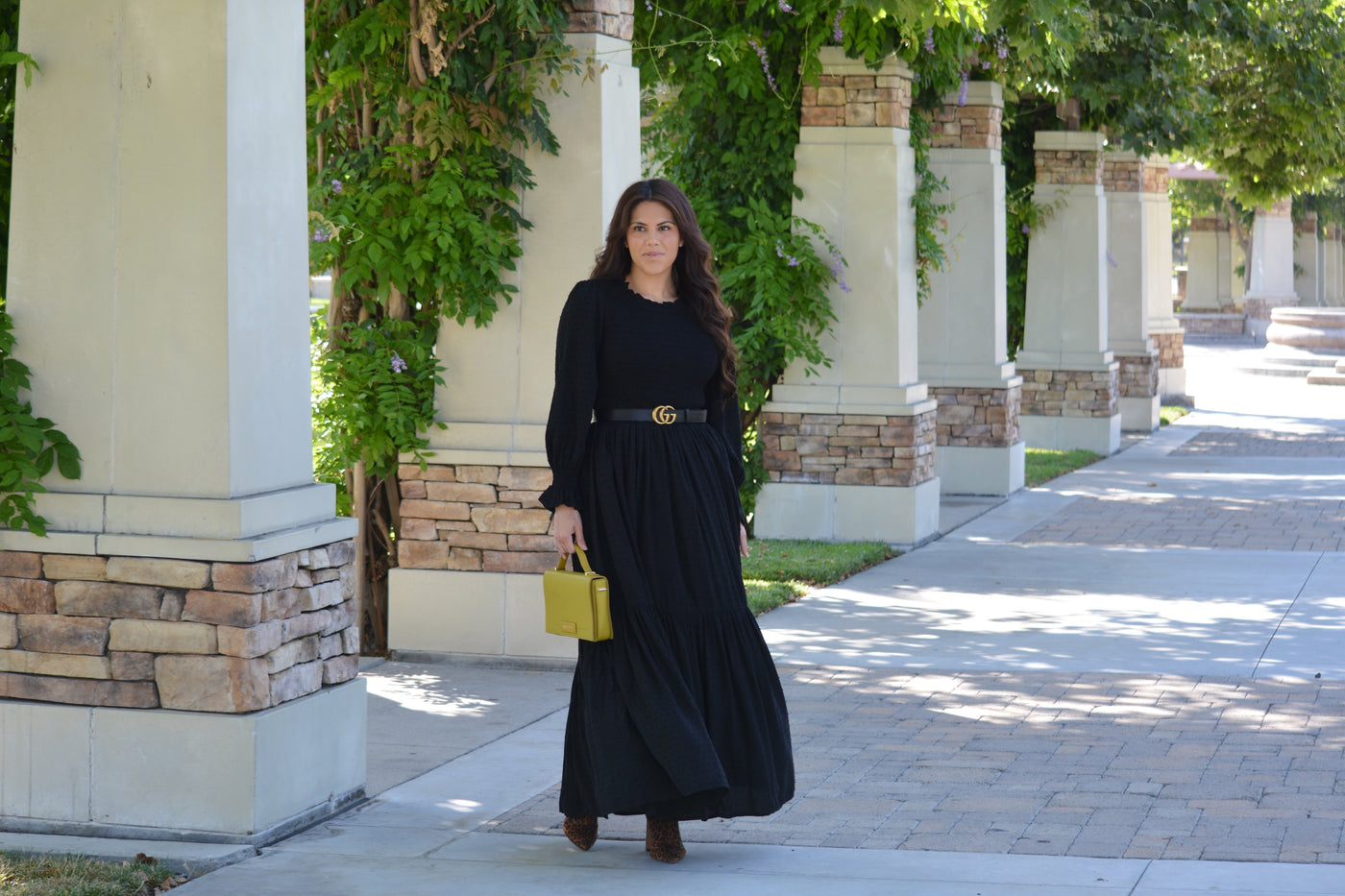 Amsterdam Black Emdroidered Maxi Dress