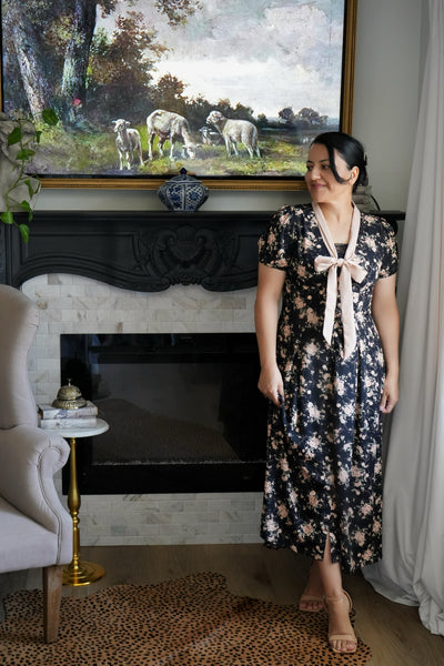 Wren Floral Maxi Bow Dress