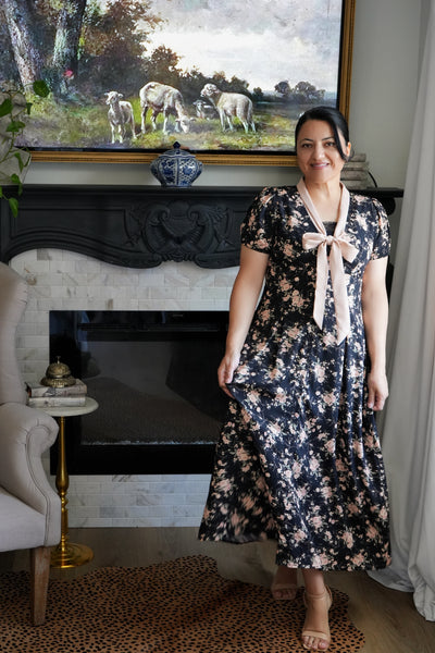 Wren Floral Maxi Bow Dress