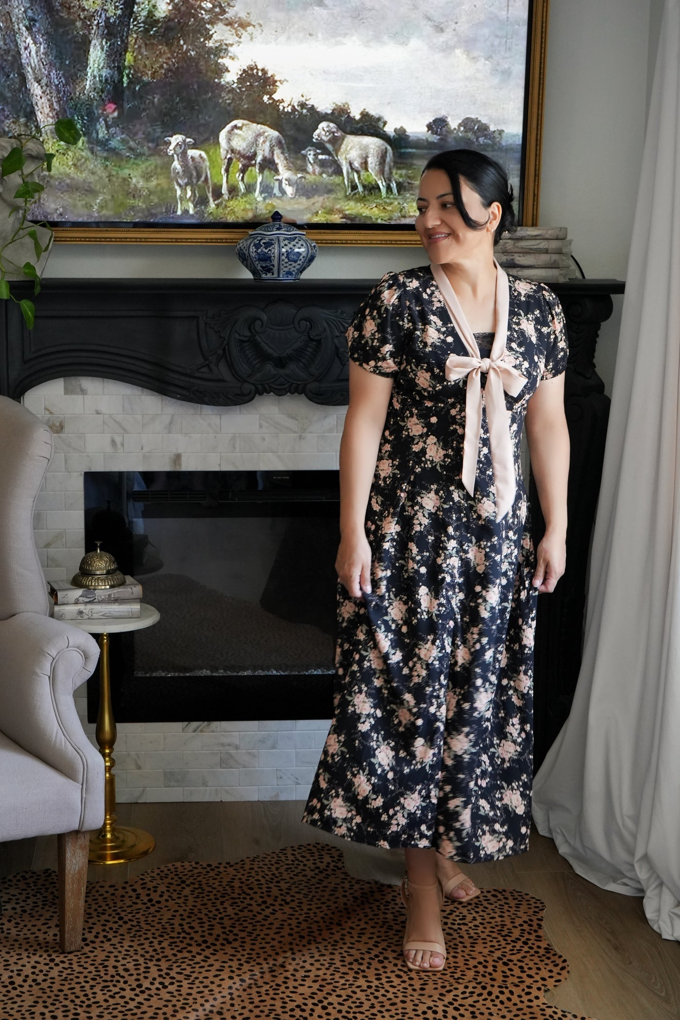 Wren Floral Maxi Bow Dress