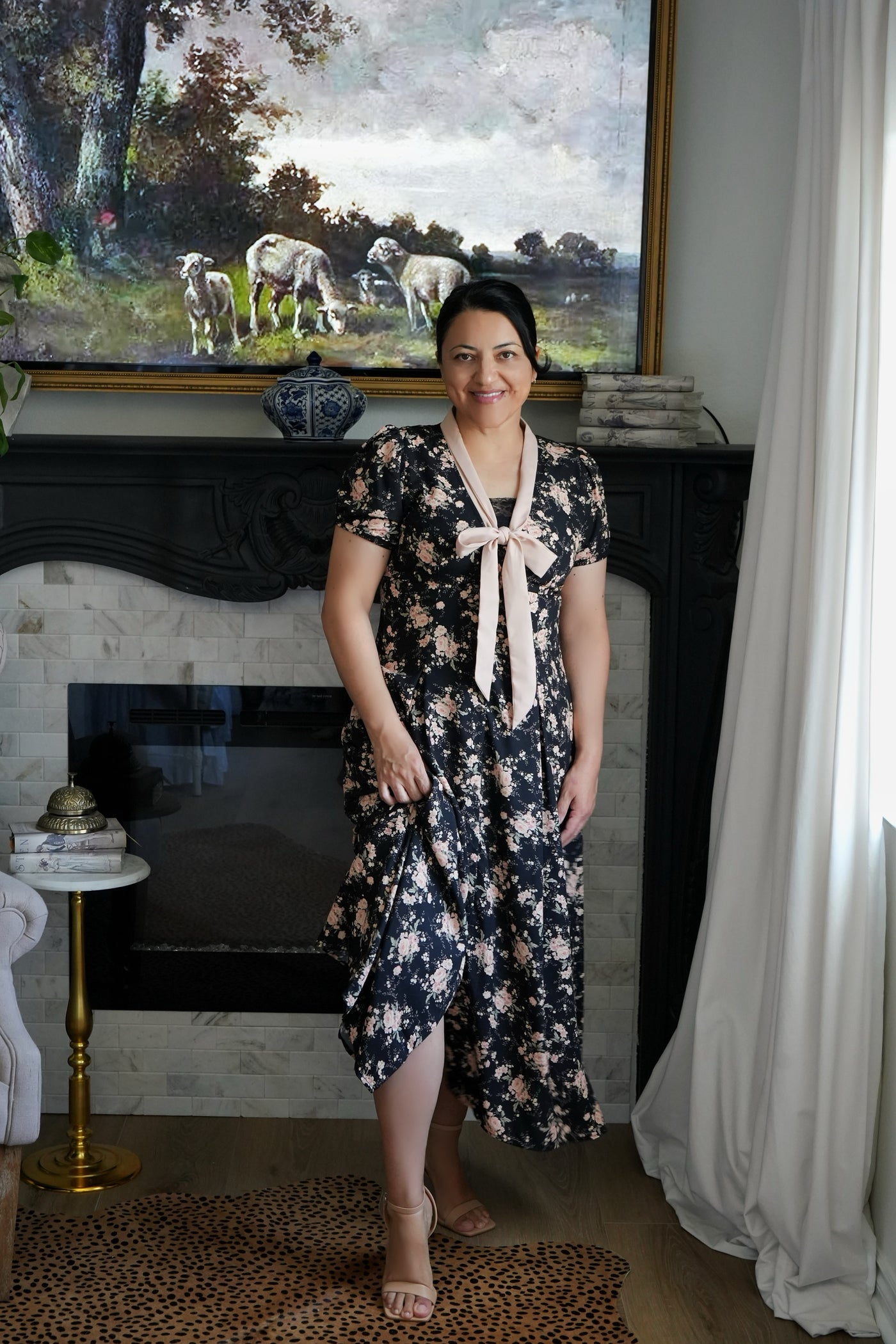 Wren Floral Maxi Bow Dress