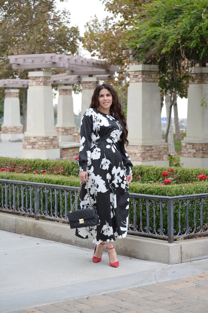 Nottingham Abstract Floral Maxi Dress – Skirt Society