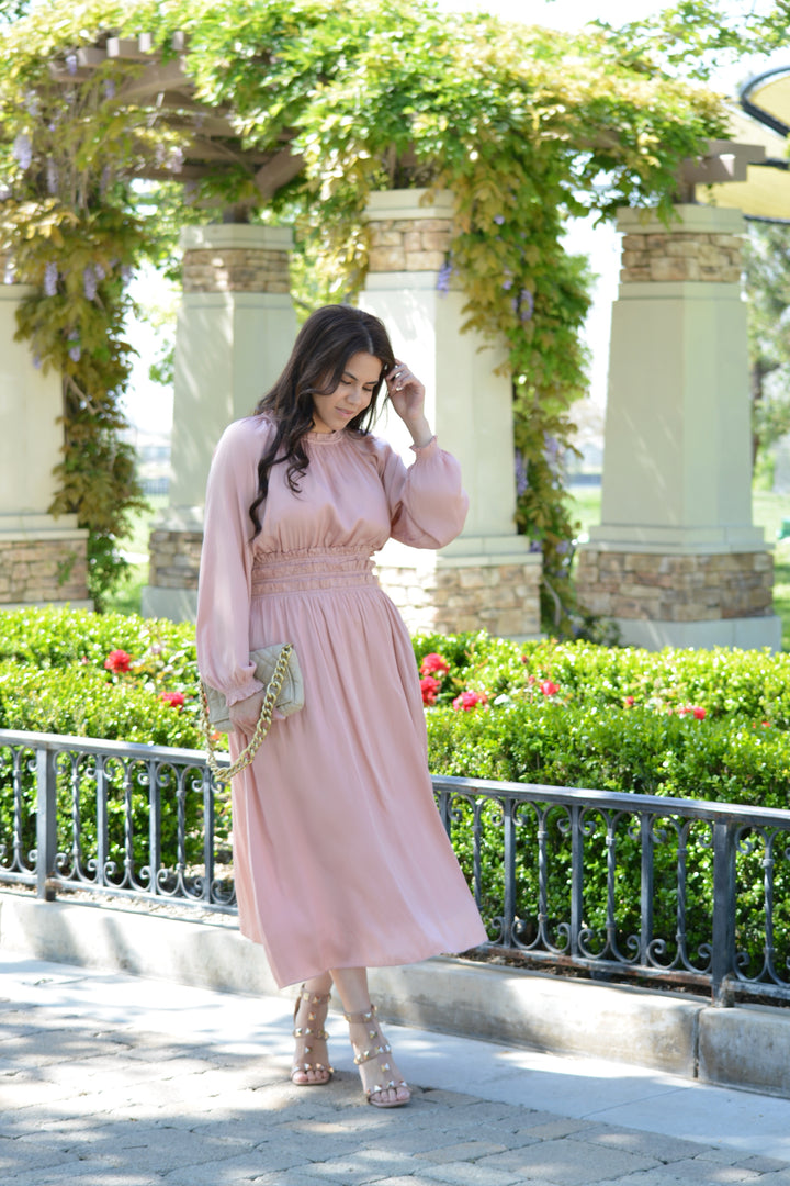 Verona Peach Satin Dress Skirt Society Verona Peach Satin Dress Skirt Society