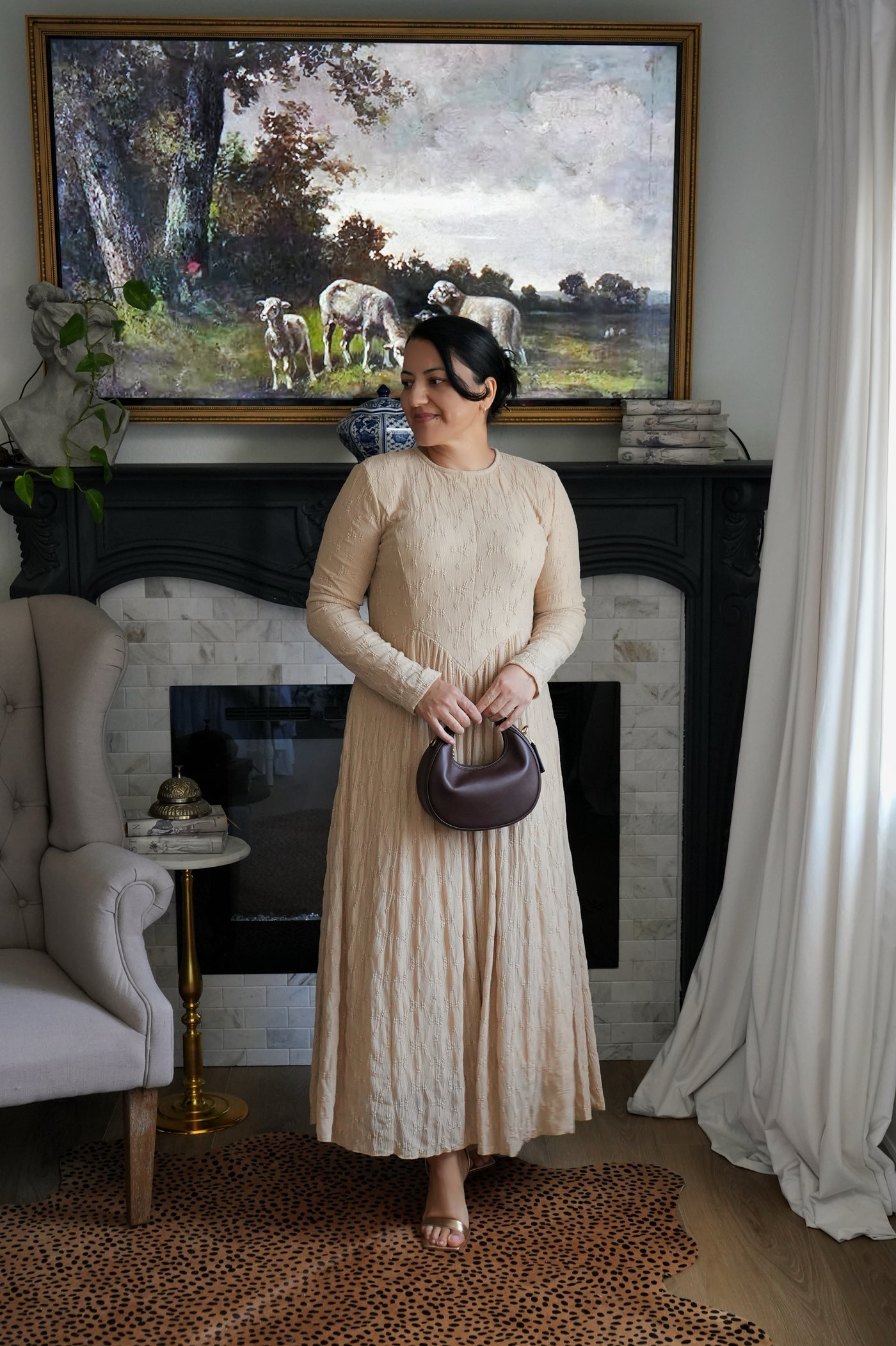 Xena Knit Taupe Maxi Dress