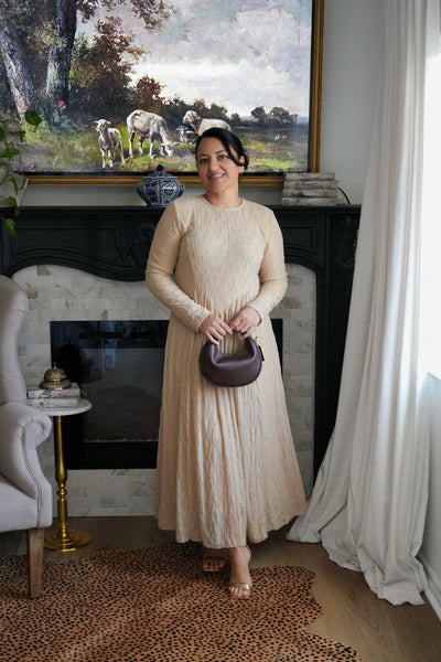 Xena Knit Taupe Maxi Dress