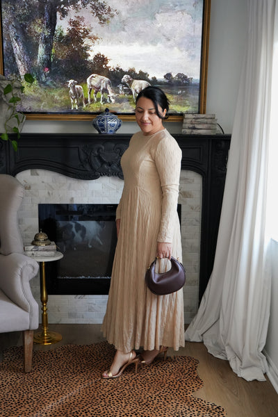 Xena Knit Taupe Maxi Dress