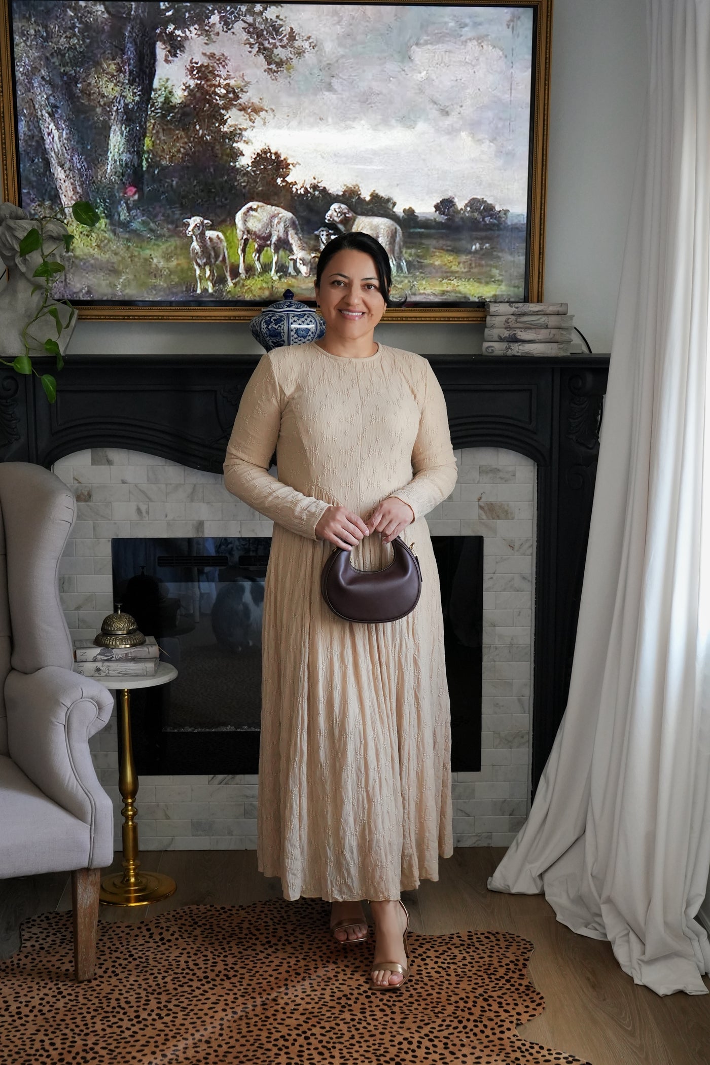 Xena Knit Taupe Maxi Dress