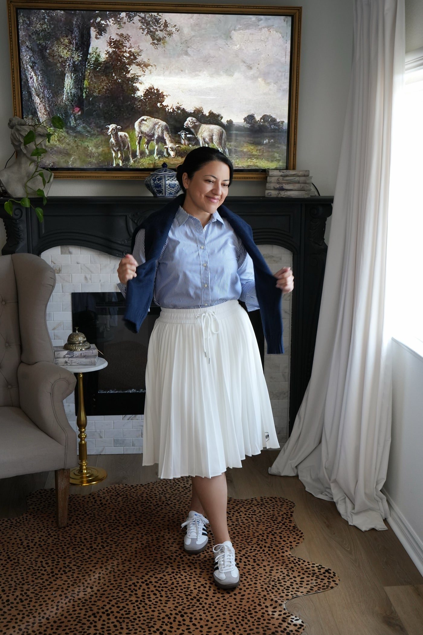 Patagonia Off White Pleated Athletic Skirt