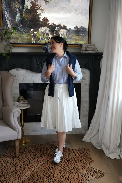 Patagonia Off White Pleated Athletic Skirt