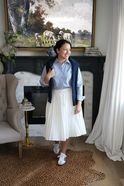 Patagonia Off White Pleated Athletic Skirt