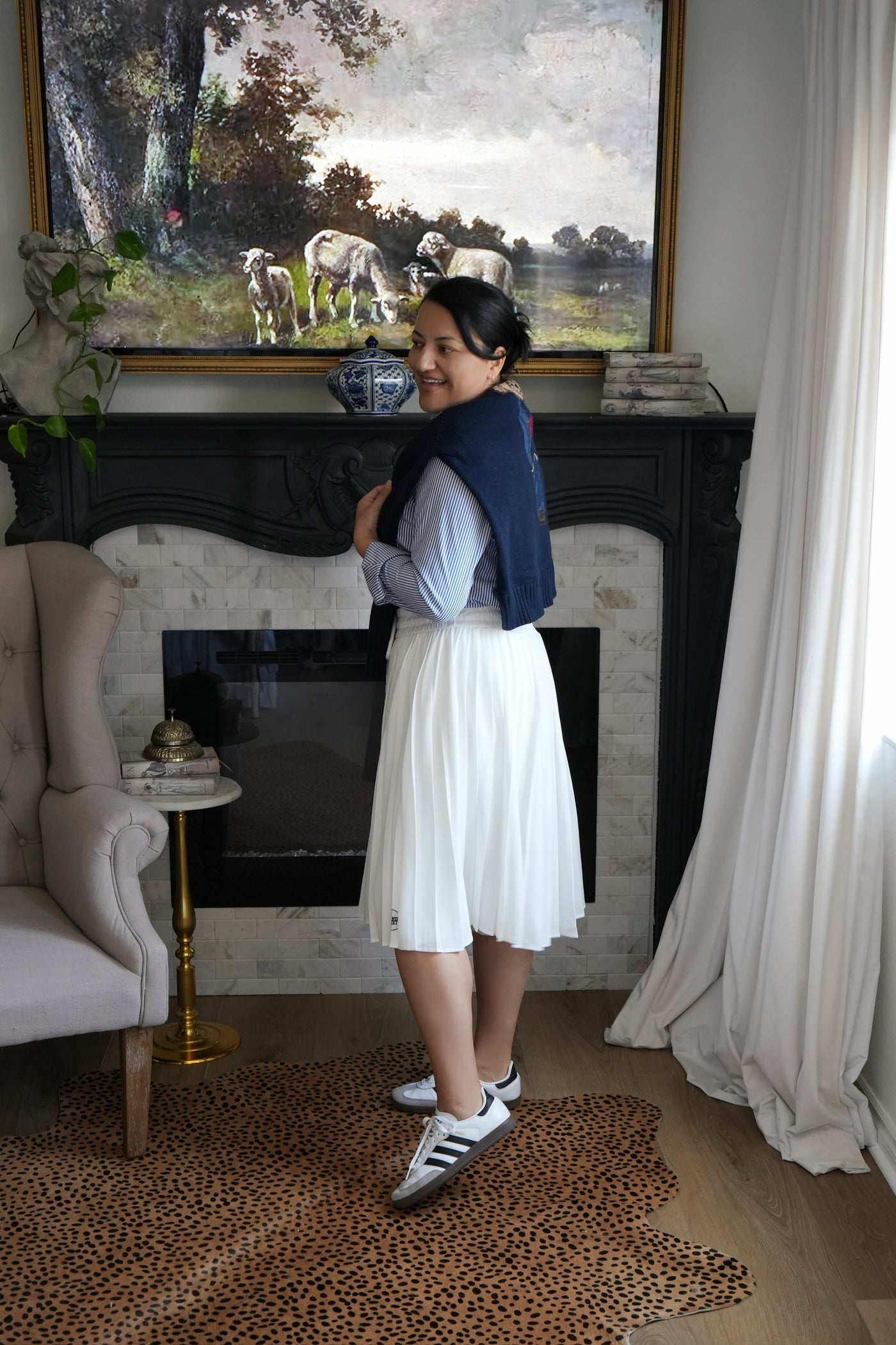 Patagonia Off White Pleated Athletic Skirt