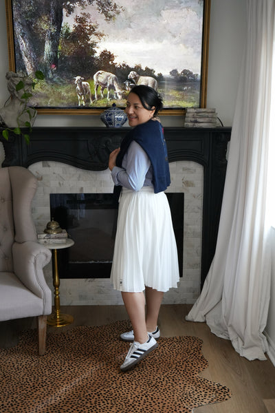 Patagonia Off White Pleated Athletic Skirt