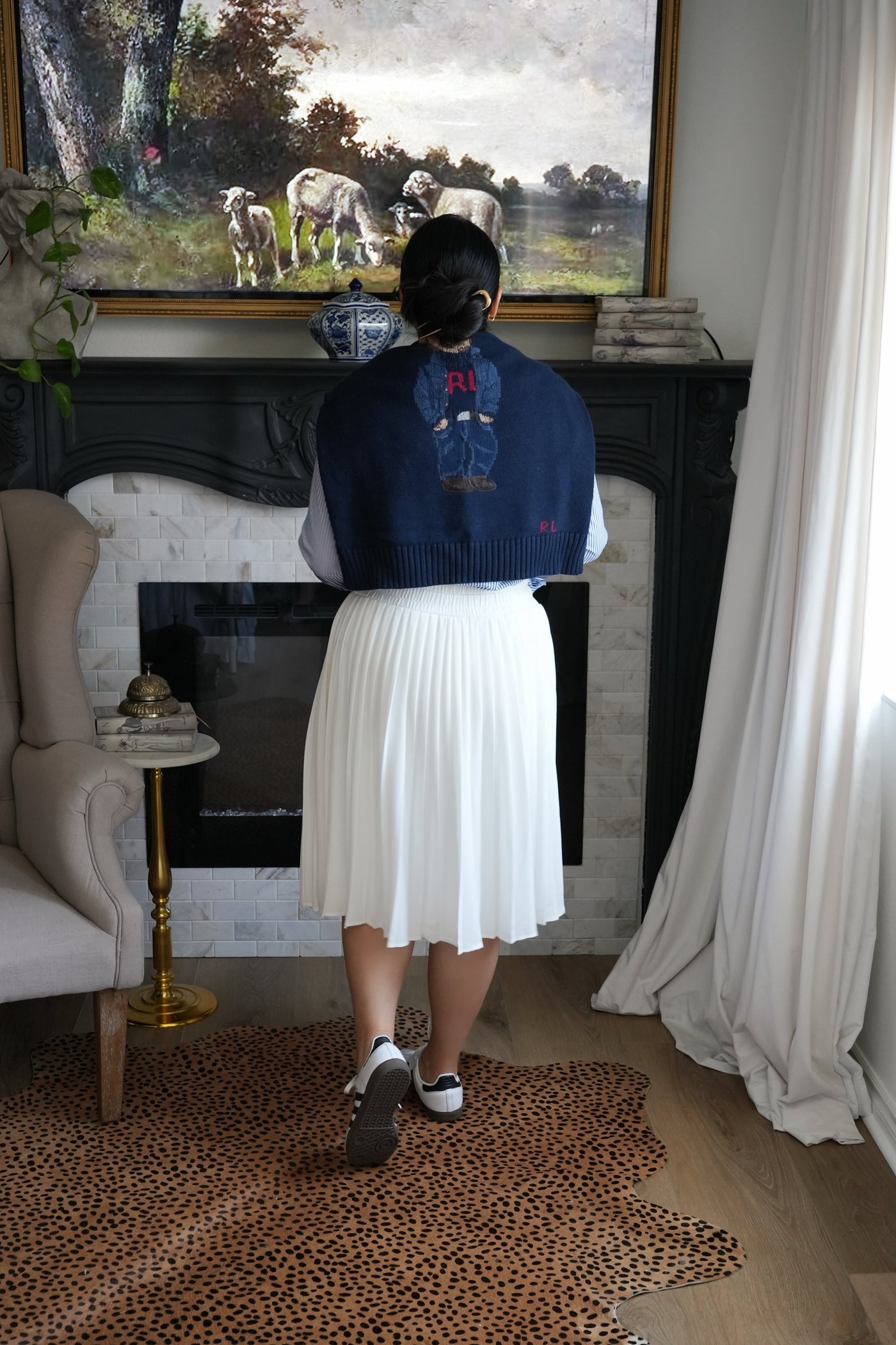 Patagonia Off White Pleated Athletic Skirt