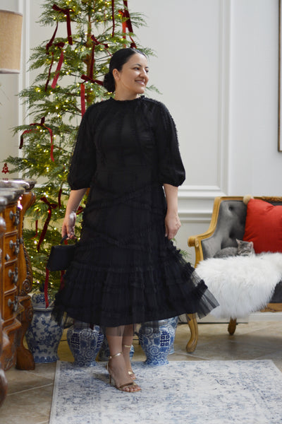 Vienna Black Tulle Dress