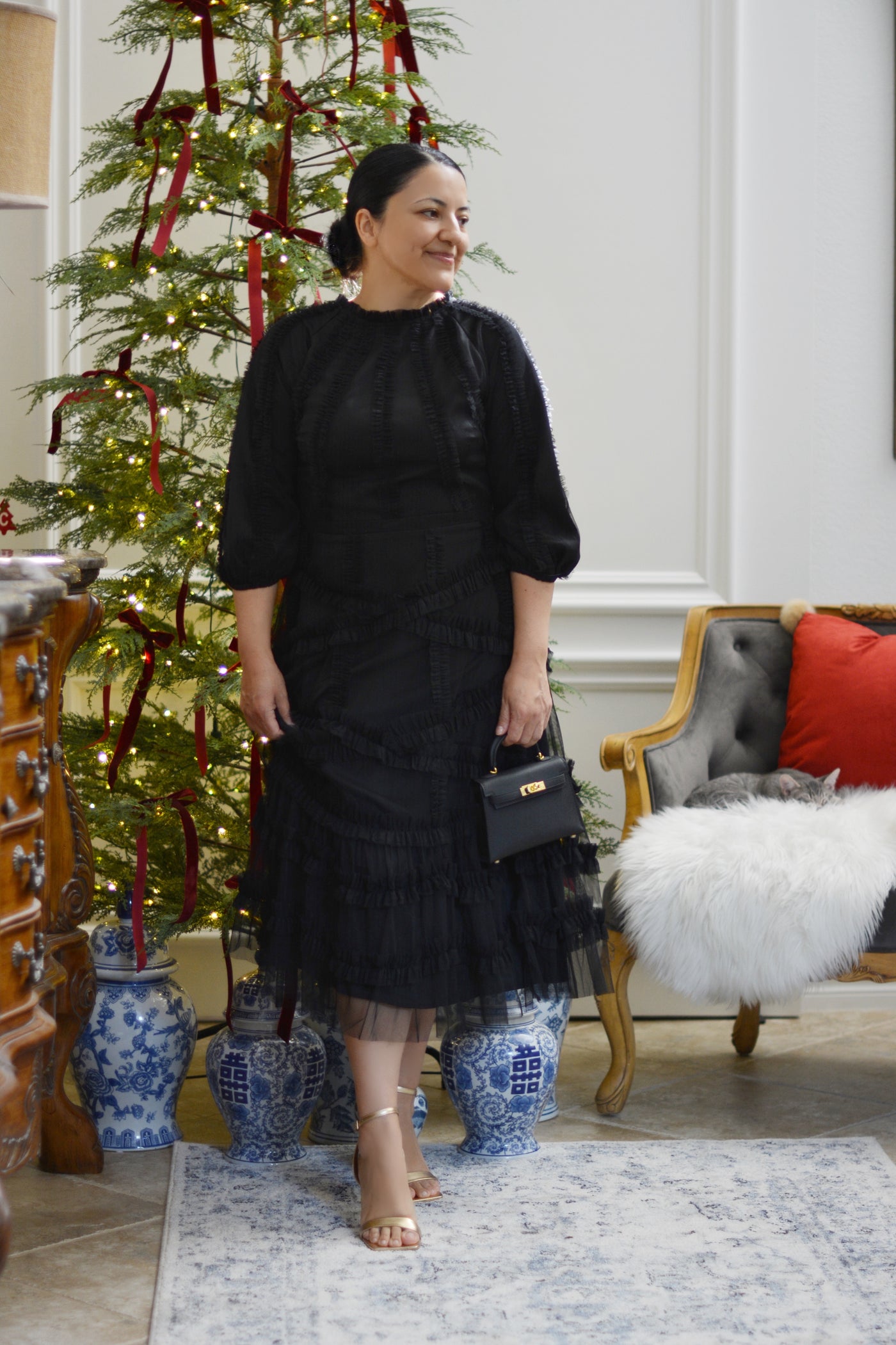 Vienna Black Tulle Dress