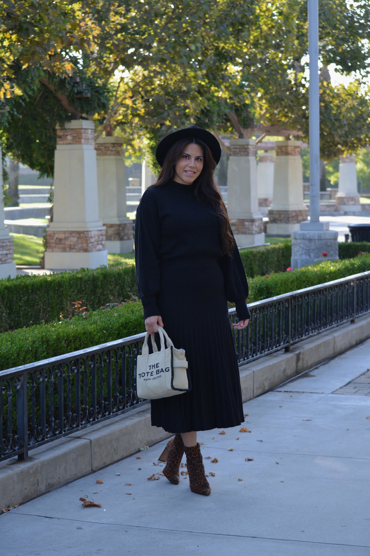 Winona Black Knit Skirt Set