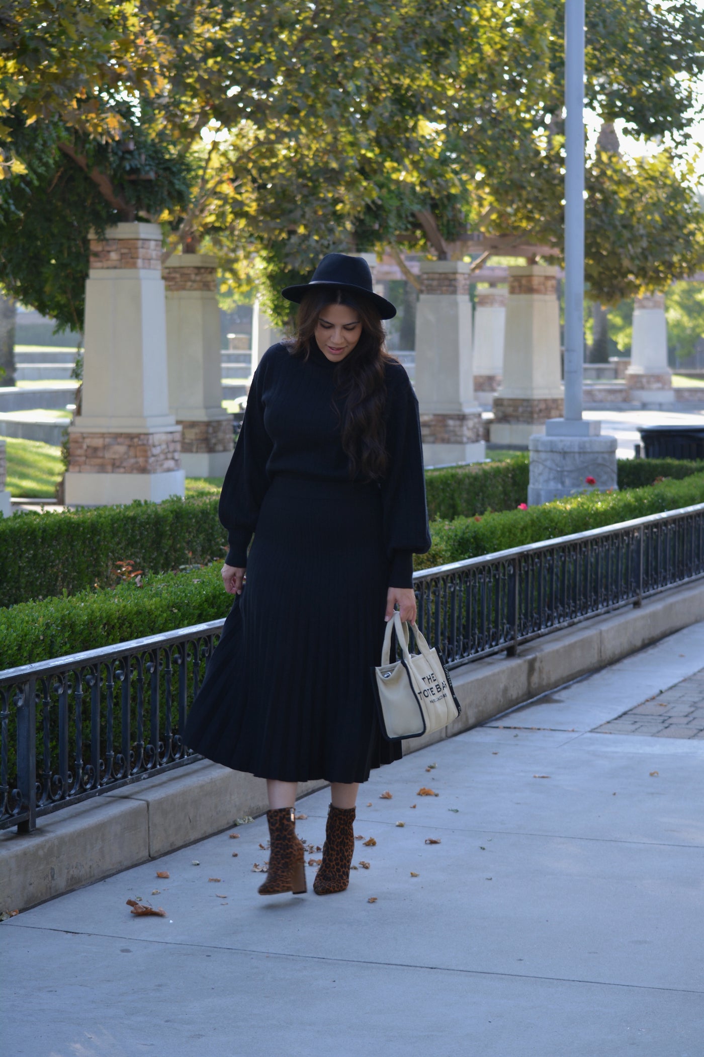 Winona Black Knit Skirt Set