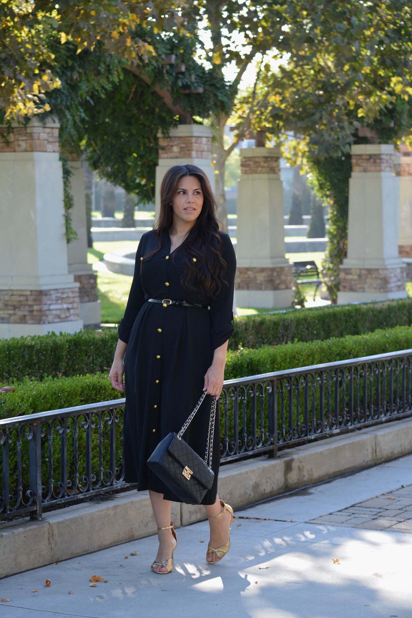 Zadie Black Buttoned Dress