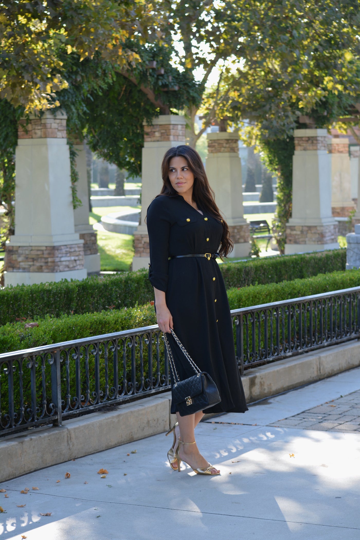 Zadie Black Buttoned Dress