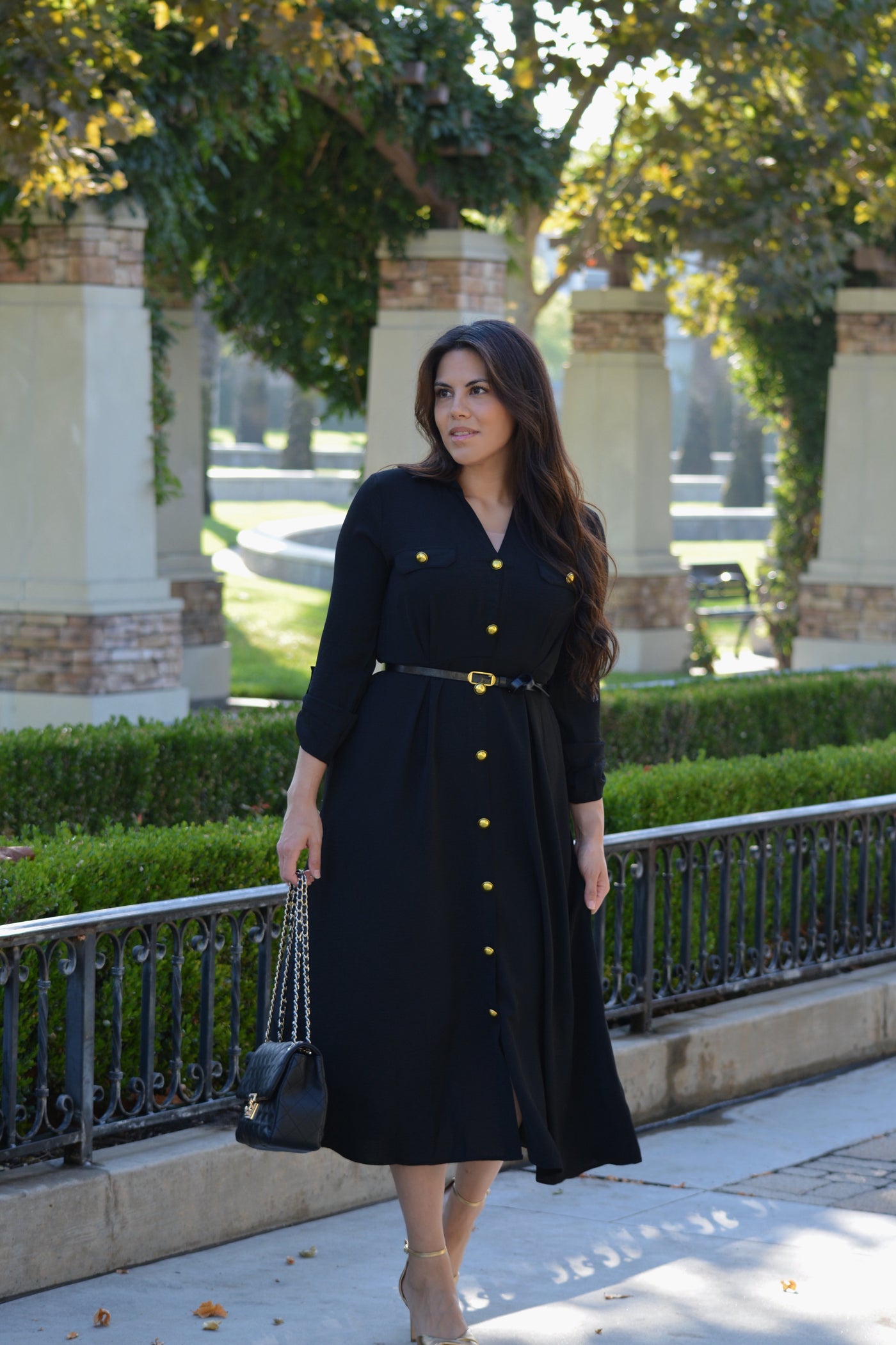 Zadie Black Buttoned Dress