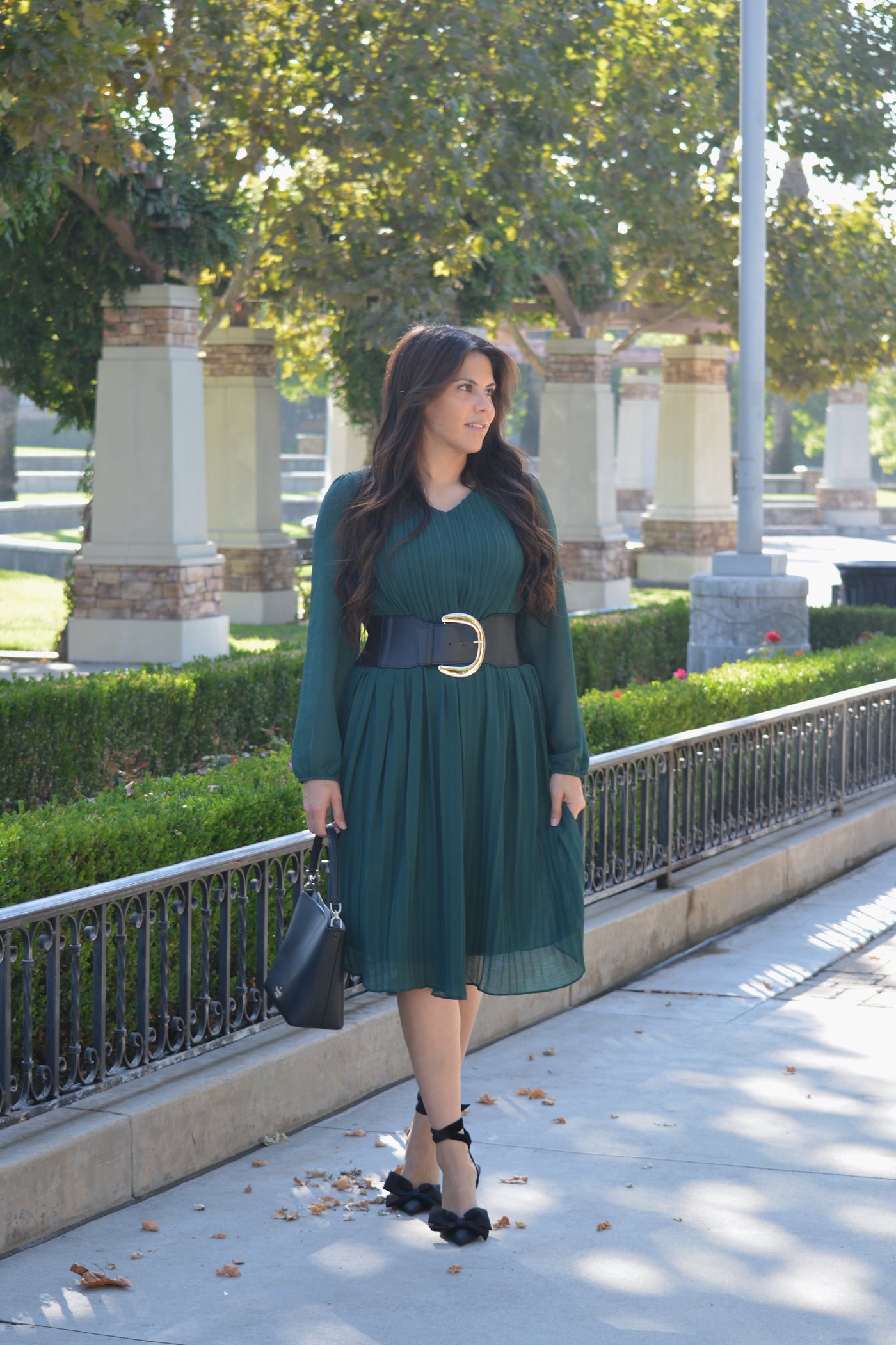 Tulla Emerald Green Midi Dress (Plus Size Available)