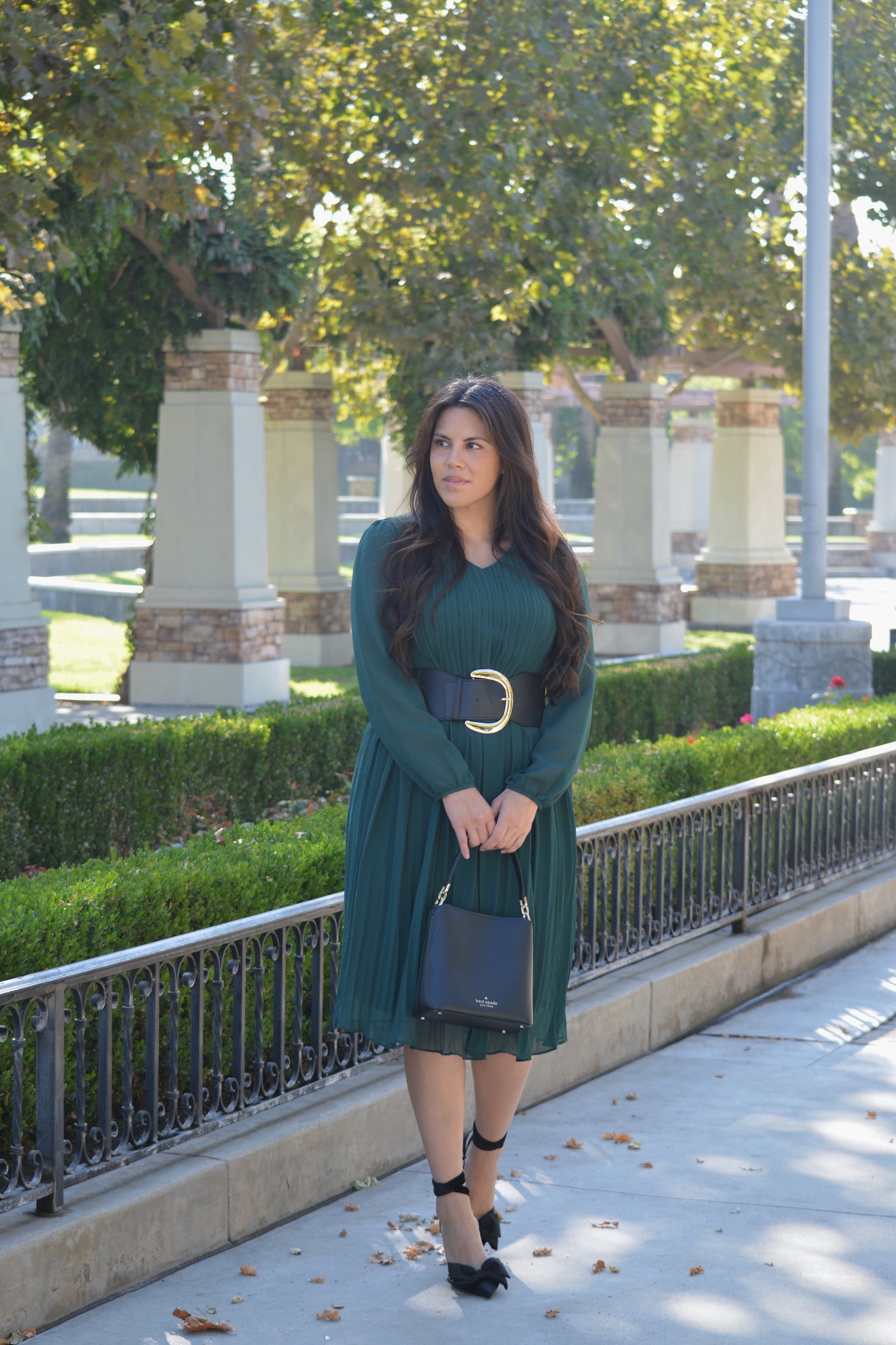 Tulla Emerald Green Midi Dress (Plus Size Available)