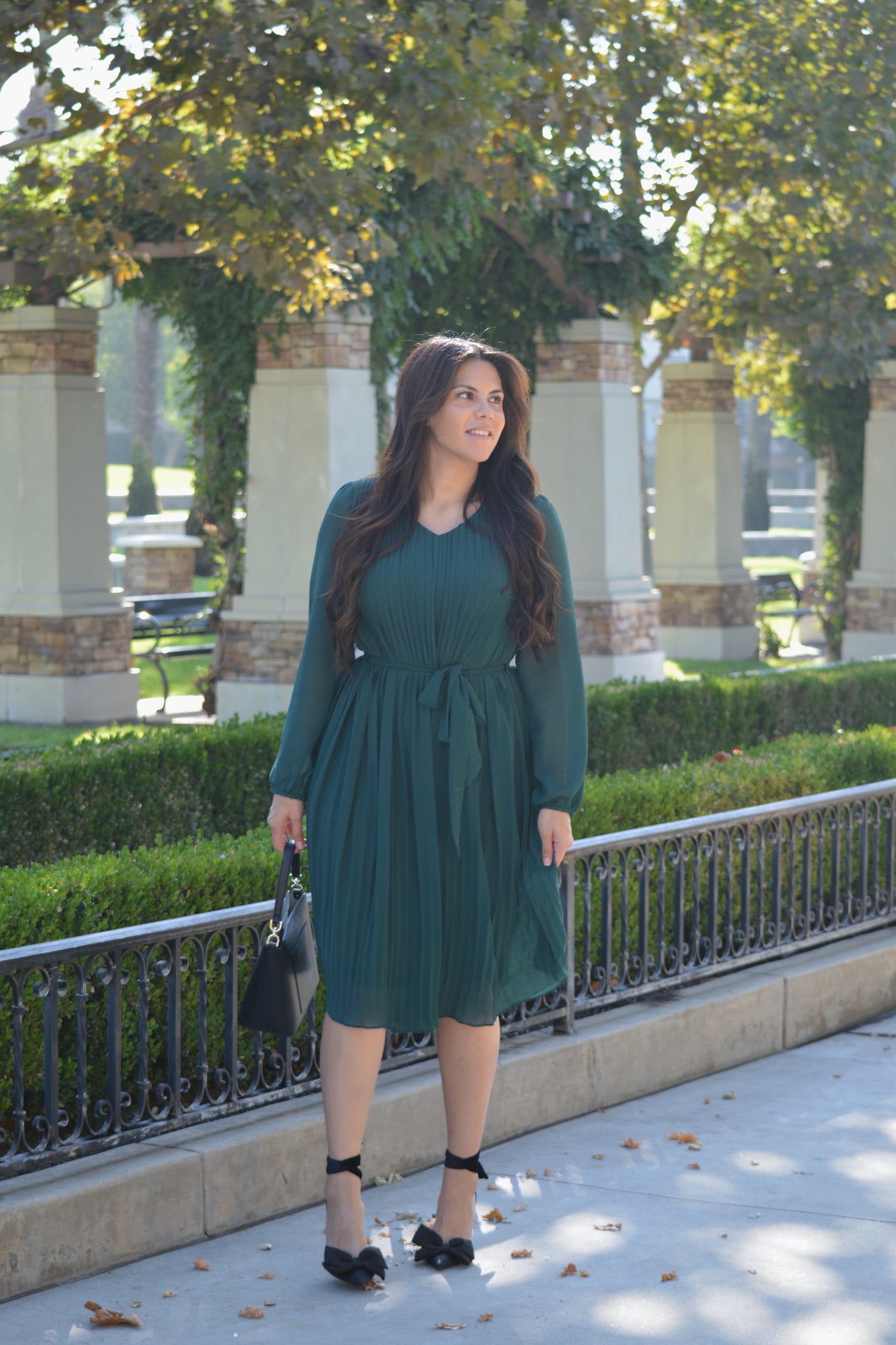 Tulla Emerald Green Midi Dress (Plus Size Available)