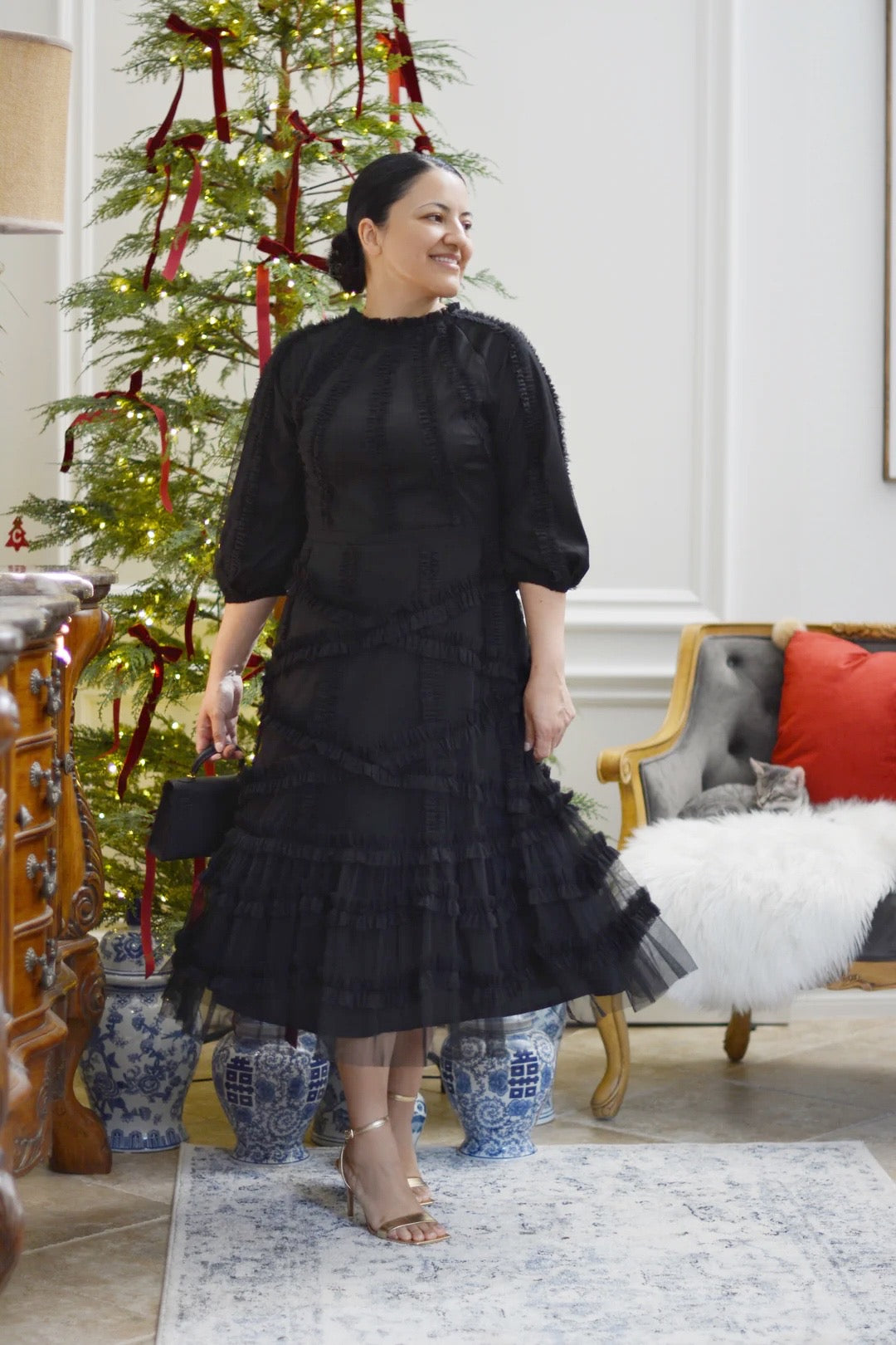 Vienna Black Tulle Dress