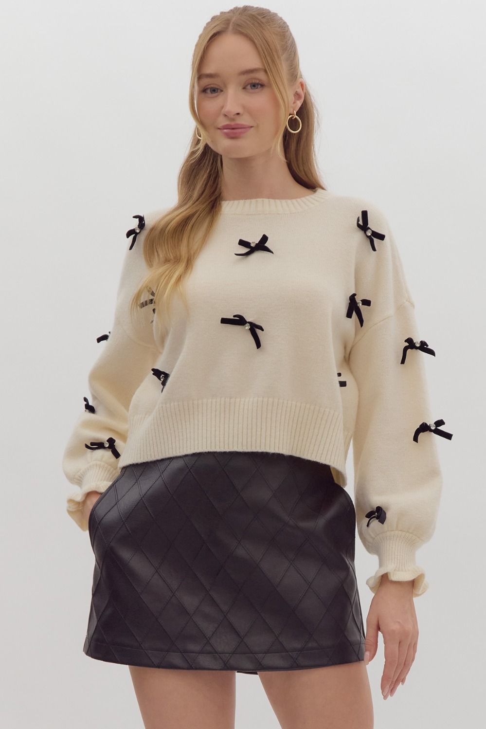 Claudia Cream Bow Sweater