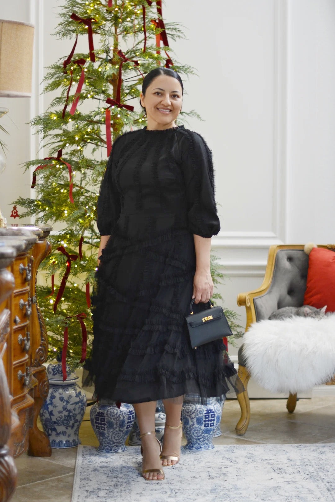 vienna black dress Vienna Black Tulle Dress XSMALL