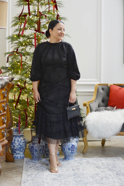 Vienna Black Tulle Dress