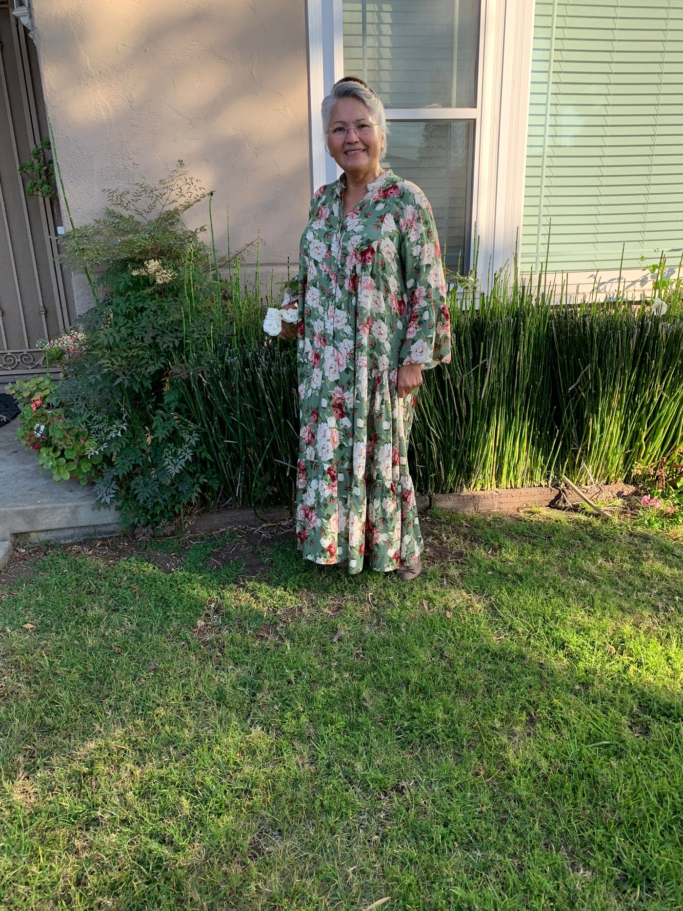 Abby Olive Floral Dress