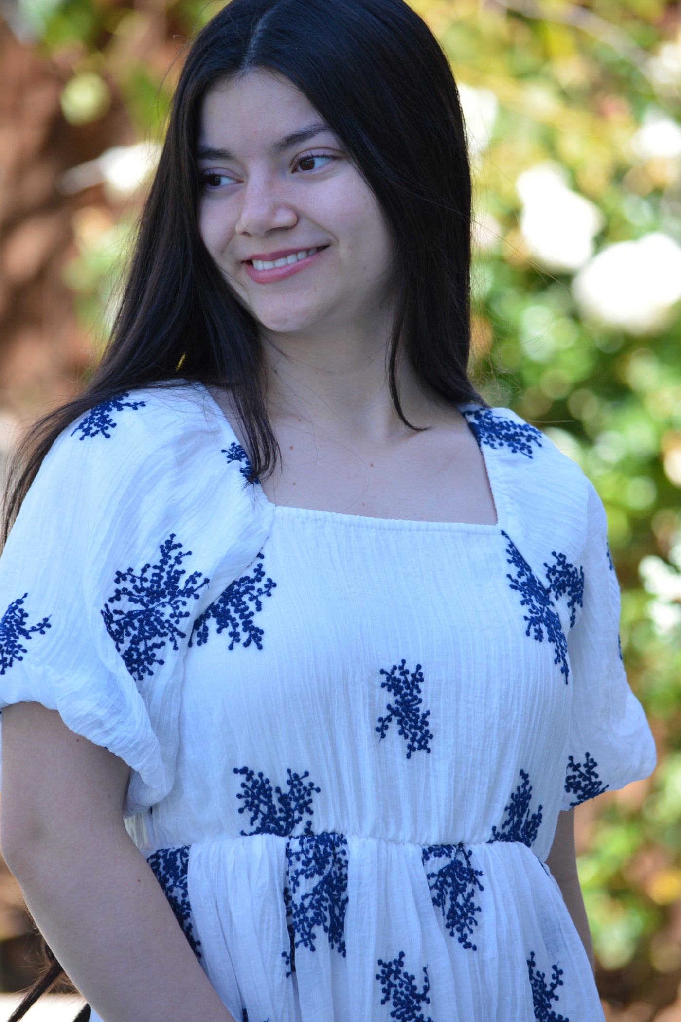 Pauline Embroidered White Floral Dress