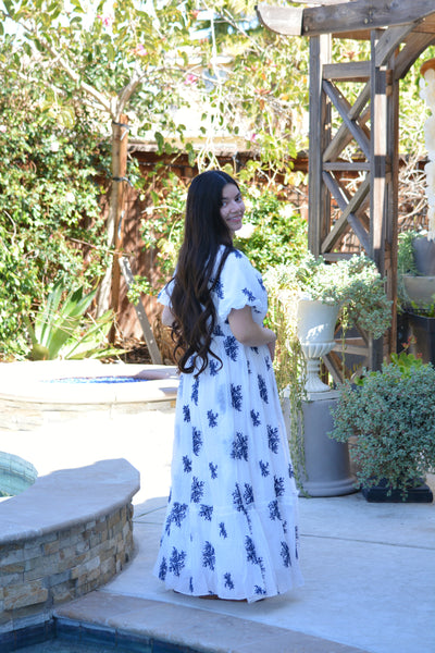 Pauline Embroidered White Floral Dress