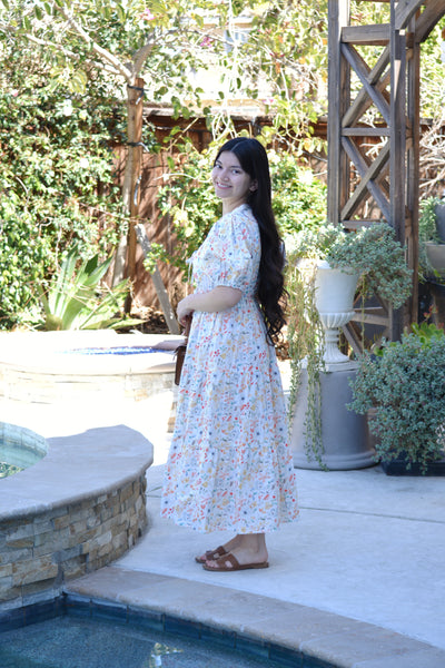 Ethel 100% Cotton Spring Floral Midi Dress