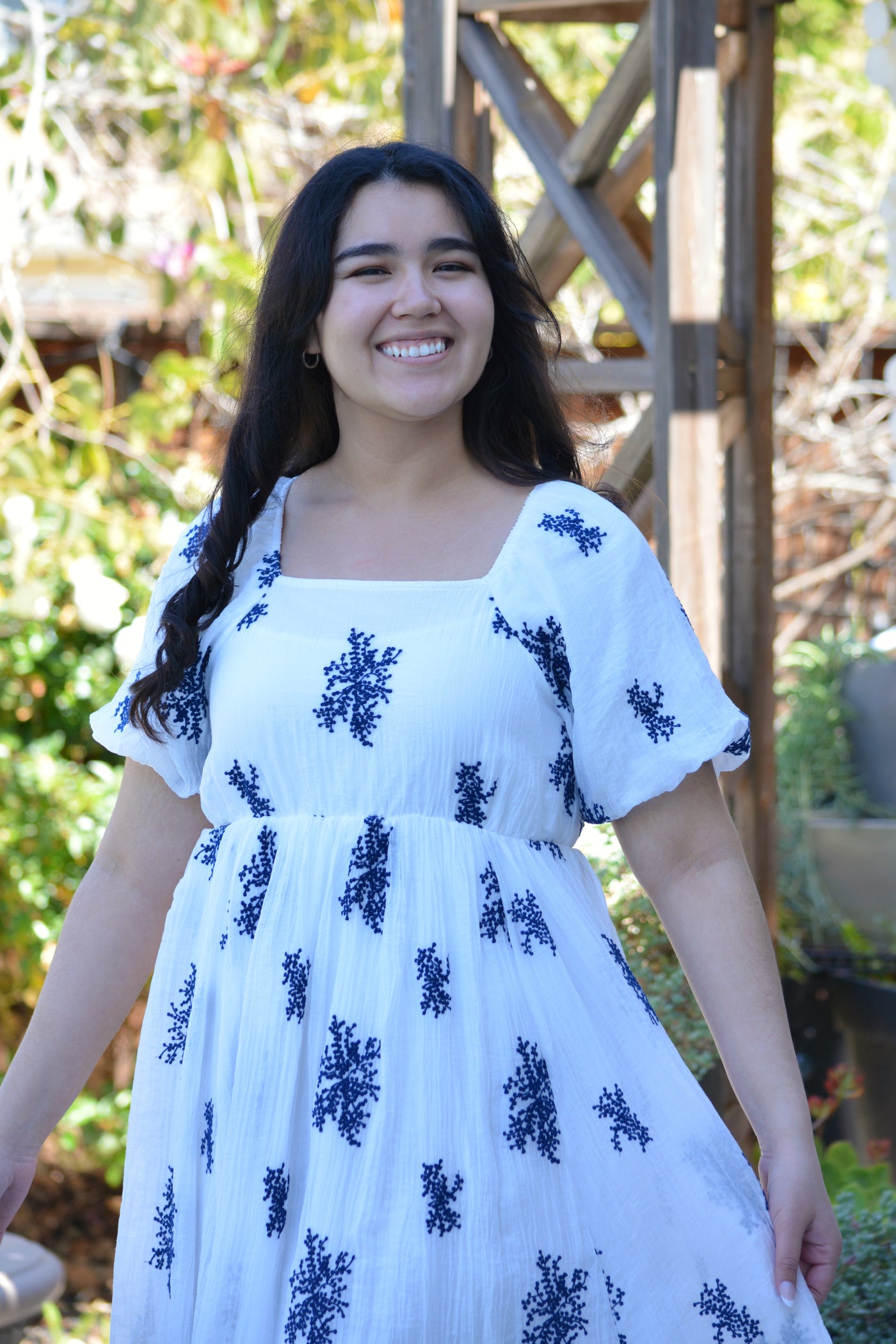 Pauline Embroidered White Floral Dress