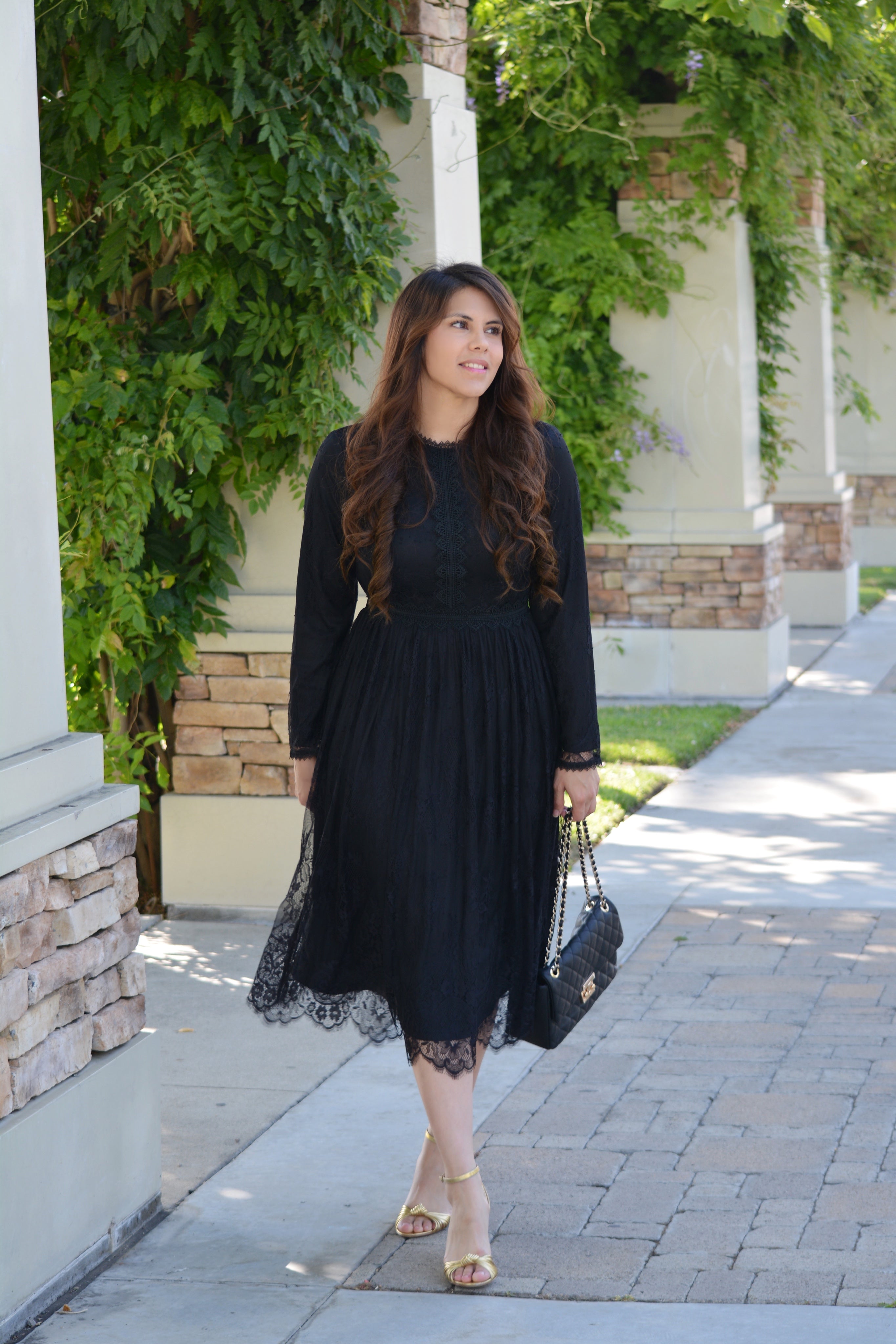 Sydney Black Lace Dress Skirt Society
