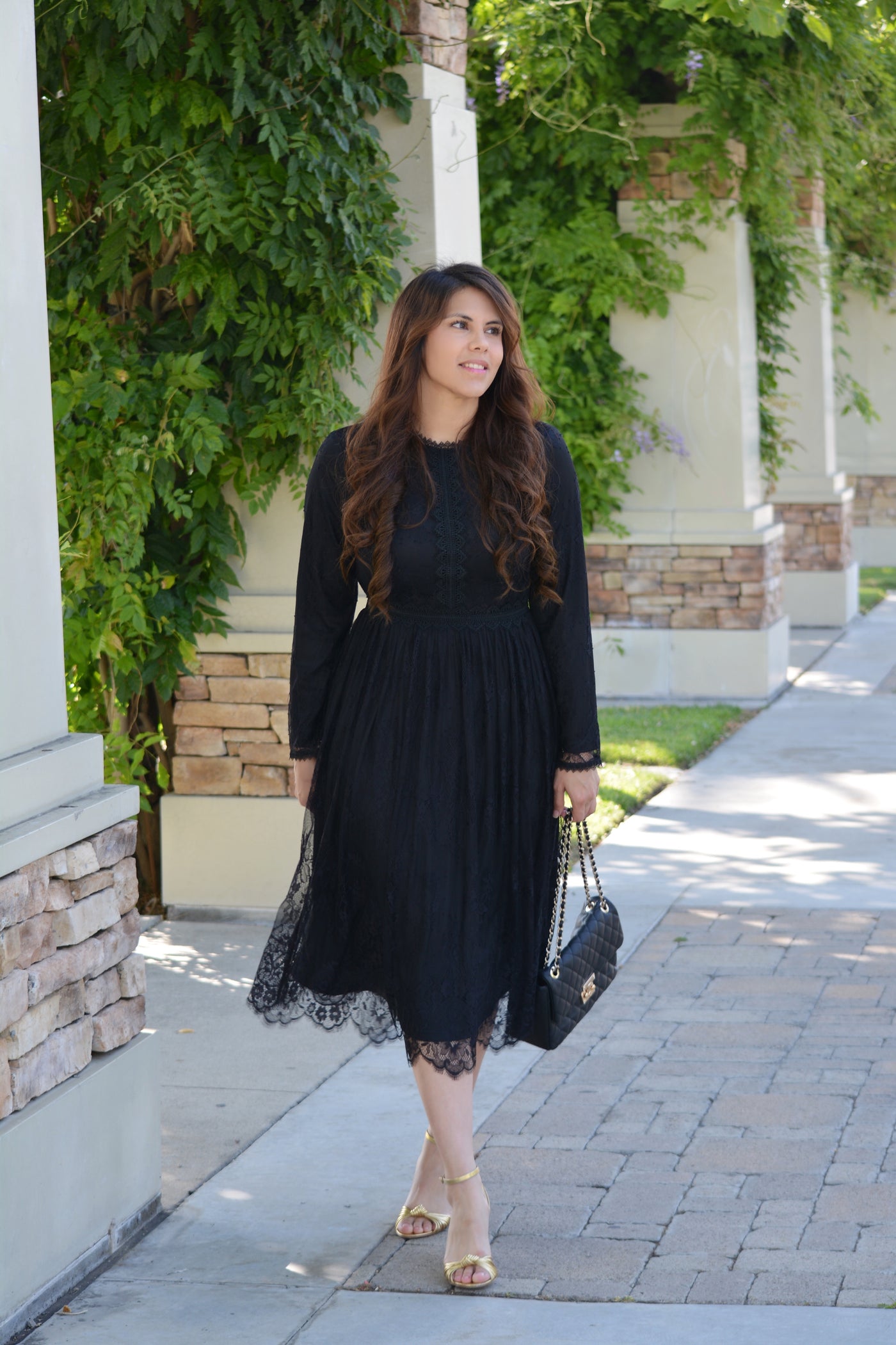 black lace dress outfit ideas