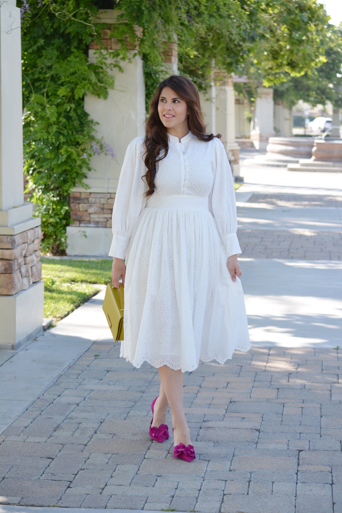 Florence White Eyelet Cotton Dress Skirt Society Florence White Eyelet Cotton Dress Skirt Society