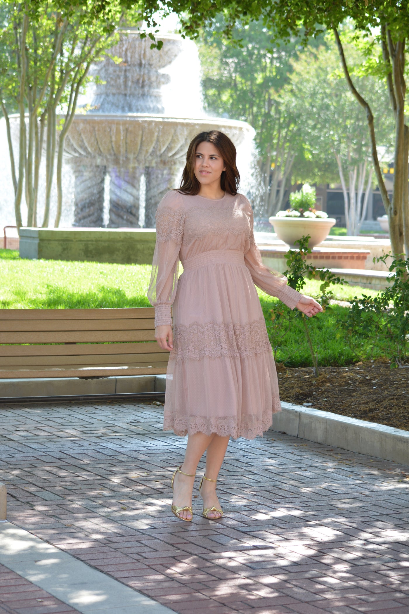 Cecelia Embroidered Tulle Dress