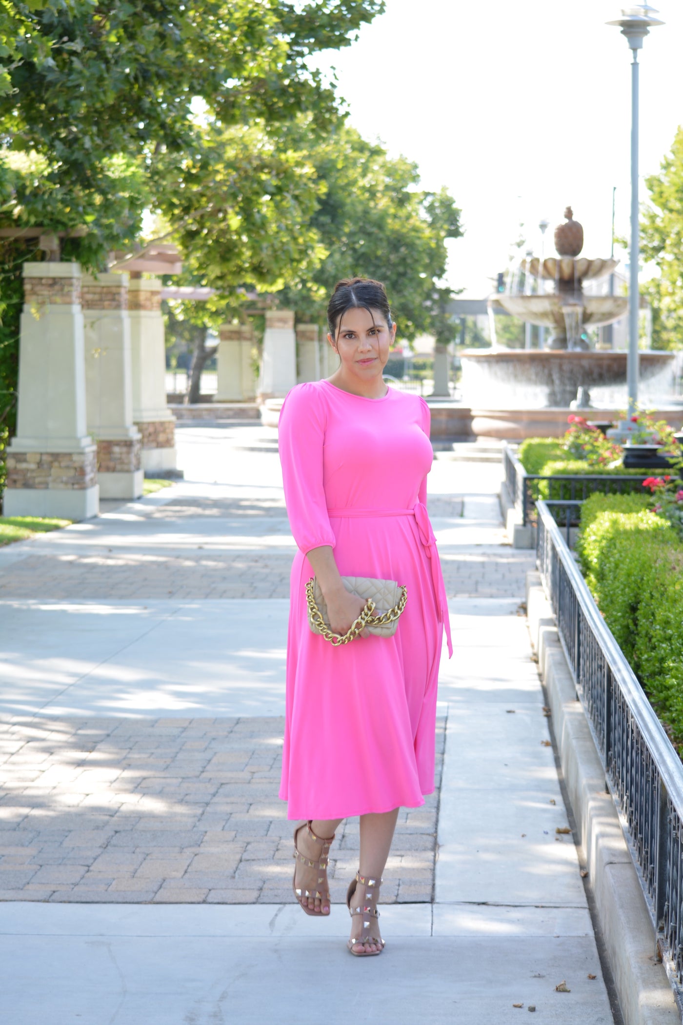 Micaela Pink Midi Dress