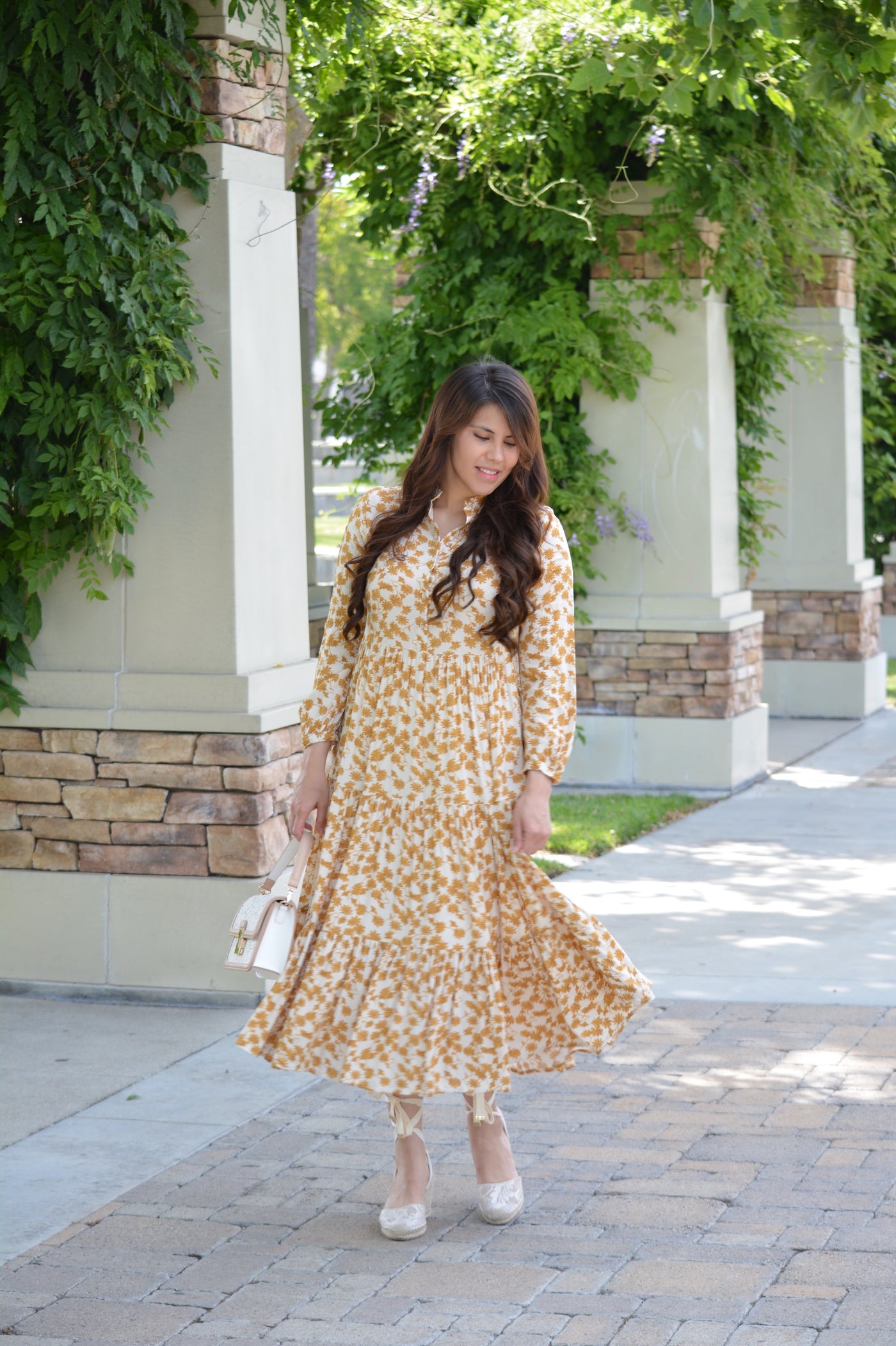 Sami Mustard Floral Dress – Skirt Society