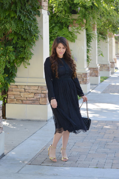 Sydney Black Lace Dress