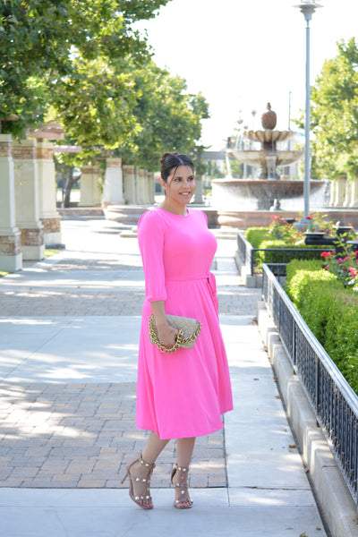 Micaela Pink Midi Dress