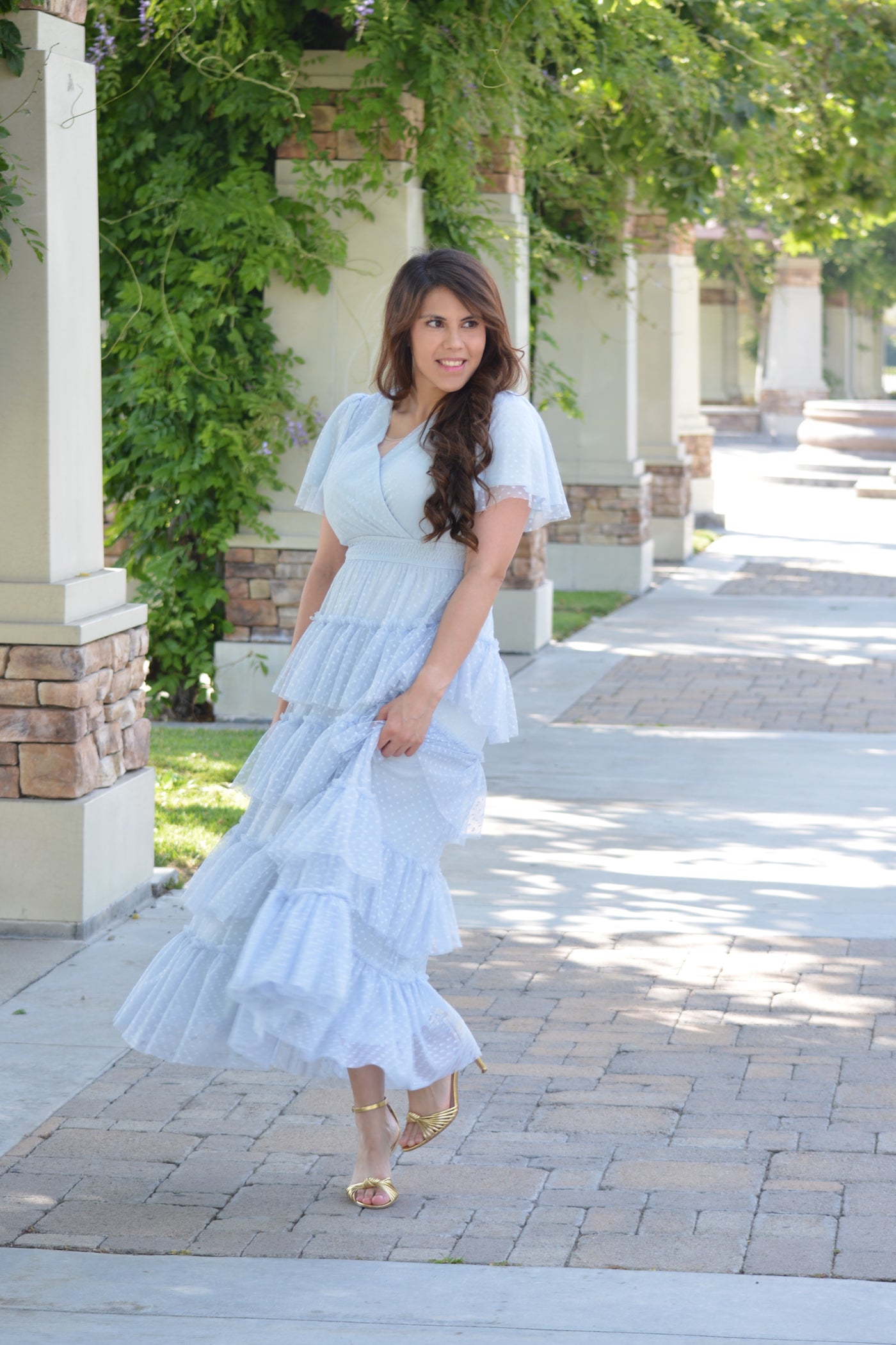 Channing Sky Blue Tulle Dress