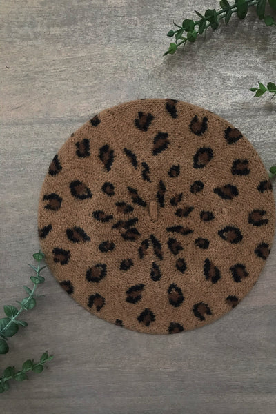 Blythe Leopard & Solid Adult Sized Berets