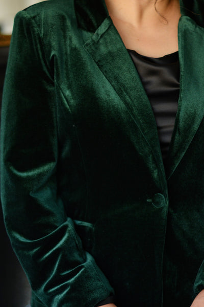 Middleton Emerald Green Velvet Blazer