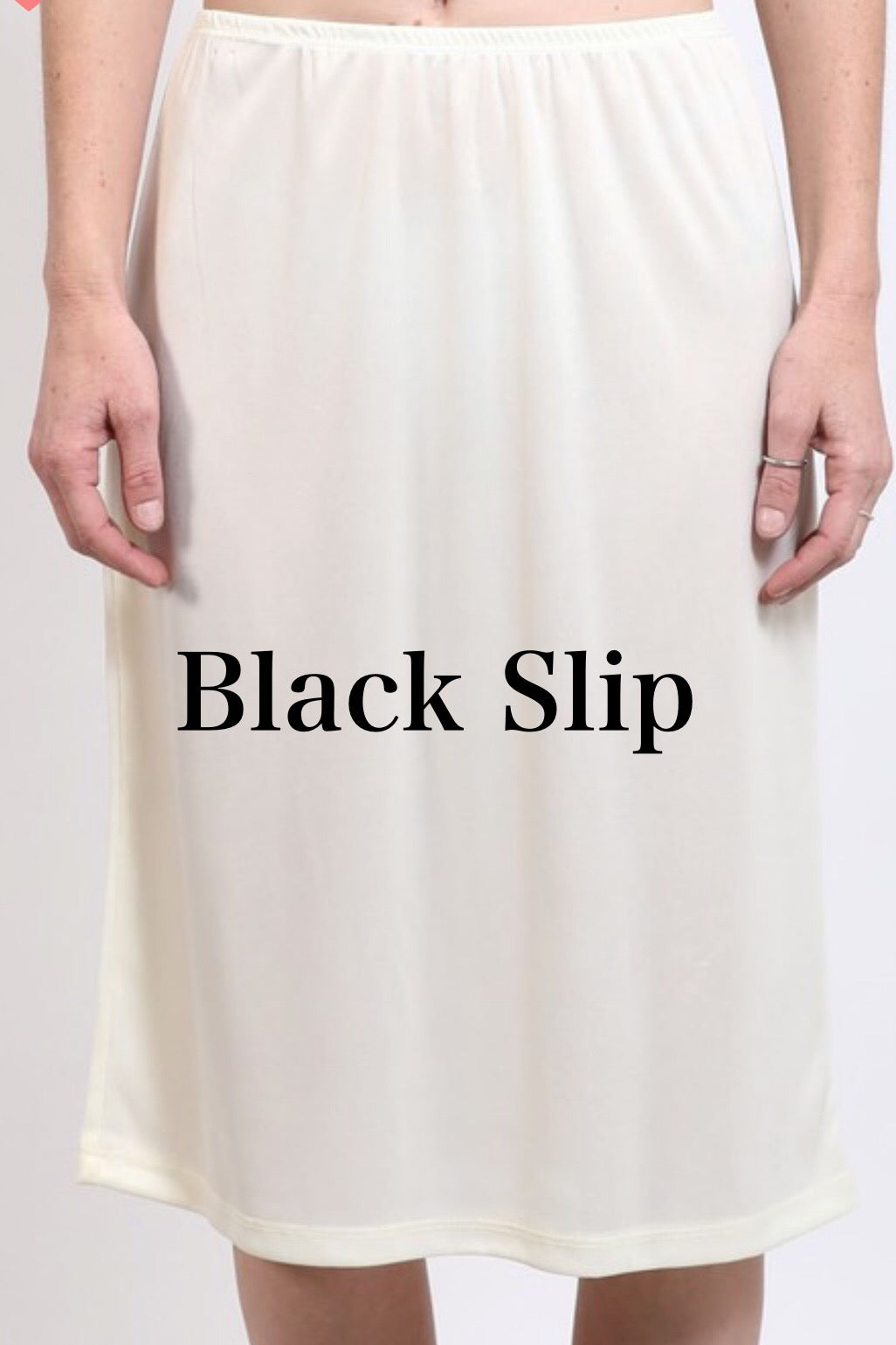 Joanna Plain Black half Slip